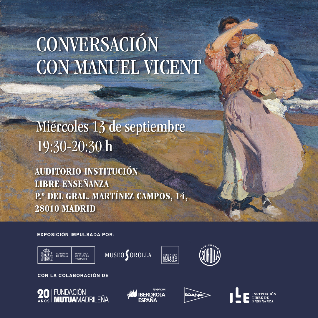 El Museo Sorolla clausura la programación estival del centenario con un encuentro con Manuel Vicent