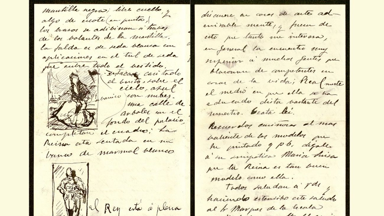 El Archivo Histórico de la Nobleza descubre seis cartas inéditas de Joaquín Sorolla, con bocetos de retratos y reflexiones sobre su pintura